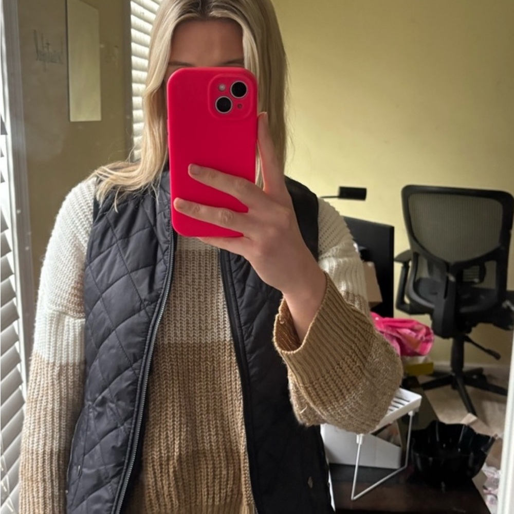 Black Quilted Vest for Women
